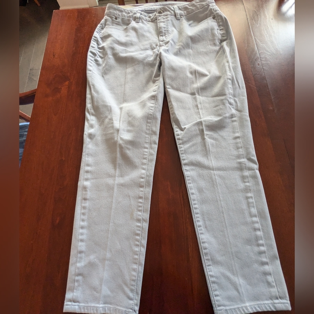 Talbots curvy ankle jeans, light blue, size 12W